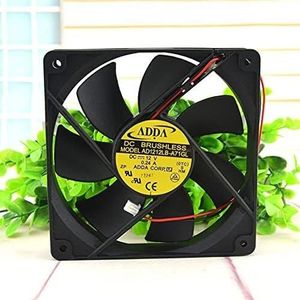 For Silent Chassis Fan - High Airflow 98.6CFM for Computer Cases AD1212LB-A71GL 120mm DC 12V 0.24A LMNCBVYA