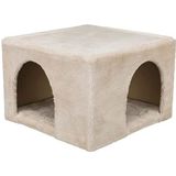 TRIXIE Knuffelgrot voor konijnen/cavia's, pluche, 36 x 25 x 36 cm, beige, 3230 g