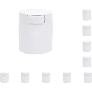 10 set van Wimper Lijm Opslag Container Afdichting Pot Lekvrije Draagbare Gel Houder Actieve Kool Organizer Salon Make-up Doos Wit