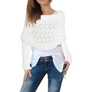 LIUYUYOUGO Poncho Dames,Warme Gebreide Sjaal Met Mouwen Voor Vrouwen Multifunctionele Kabel Gebreide Sjaal Wikkel Zachte Gezellige Poncho Cape Voor Herfst En Winter Stijlvolle Nek Sjaal Dames Stola