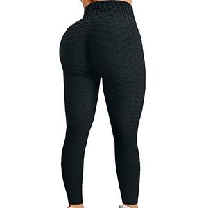 PorLous Womens Jacquard Bubble Hip Lift Sport Fitness Wafel Leggings Running Hoge Taille Yoga Broek Plus Size Workout Gym Yoga Stretchy Broek Butt Lifting Gym Sport Leggings Running Panty, 1, S