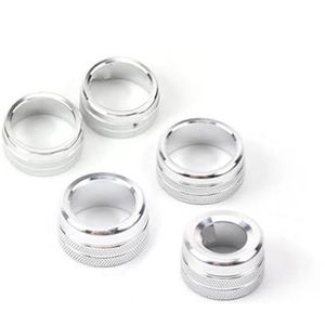 Airconditioning schakelaars Voor Camry 2018 Airconditioning Volume Radio Knop Deksel Ring(ZILVER)