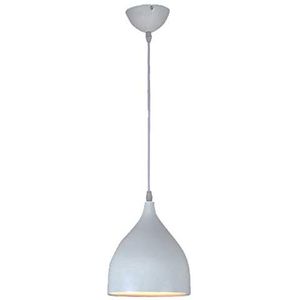 Mengjay Design Industriële vintage led-hanglamp, diameter 17 cm, voor E27-lampen, kleur naar keuze, voor woonkamer, eetkamer, restaurant, kelder, kelder, kelder, enz. (wit)