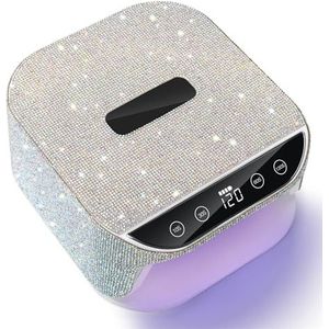 36LED UV LED nagellamp met 4 timerstanden Touchscreen nageldroger for het uitharden van alle gels Nagelpolijsten Nagelgereedschap(White Rhinestone)