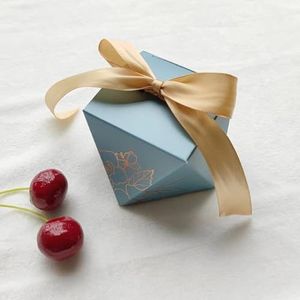 Geschenkdoos Roze/Bule/Marmer Diamant Vorm Baby Shower Verjaardagsfeestje Verpakking Dozen Snoep Trouwbedankjes Decoratie voor Gasten-9,20 stks