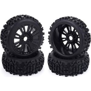 MANGRY 4 stks/pak 1/8 Schaal 17mm Hex RC Buggy Voertuig Wielen En Banden Sets Fit for Redcat for Team for Losi VRX for HPI for Kyosho for HSP for Carson Onderdelen 120mm (Size : Only Tire)