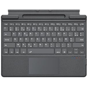 TiMOVO Toetsenbord compatibel met Microsoft Surface Pro 11/10/9/8/X, AZERTY-toetsenbord met trackpad en penhouder, grijs