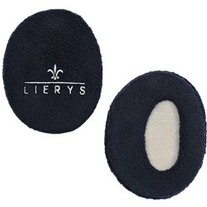 Lierys earbags oorwarmers Dames/Heren - oorwamers gevoerd met fleece Bescherming tegen wind/koud - One size earbags (8,7 x 6,9 cm) - omsluiten oor volledig - Herfst/Winter - One Size donkerblauw