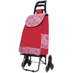 Boodschappentrolley Boodschappenwagen Winkelwagen Opvouwbare Winkelwagen Kruideniershulpmiddel Lichtgewicht Trolley Trapklimwagen Met Rollen Winkelwagen Winkelwagentje