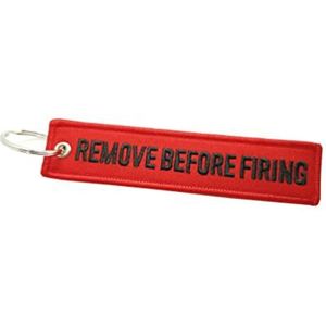 Streetculture Remove Before Firing Nylon Jet Tag sleutelhanger duurzaam en robuust - Flight Accessories Accessoires Lanyard Keychain