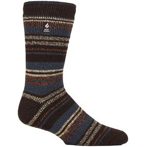 HEAT HOLDERS SOCKSHOP Mens 2.3 TOG patroon en effen thermische sokken Pack van 1, Aarde Bruin, 40-45 EU
