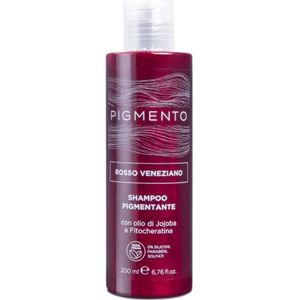 Pigmentshampoo, kleurverfrissing met jojoba-olie en fytocheratine, haarkleur Venertiaan-rood, reinigt en maakt het haar glanzend en zijdeachtig, 200 ml