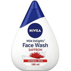 NIVEA Milk Delight Face wash voor vette, normale, gevoelige droge huid 100ml Pack (kostbare saffraan - normale huid)