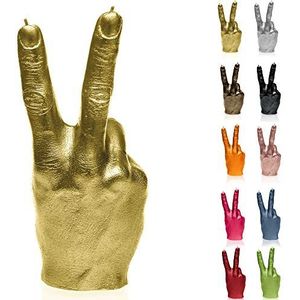 Candellana Kaarsen - Hand Peace Sign Candle (Classic Gold)