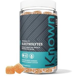 Known Tasty Elektrolyt-Gummies – 360 mg Elektrolyten voor Hydratatie – Natuurlijke Sinaasappel- en Citroensmaak – 60 Vegan Gummies, 4 per portie