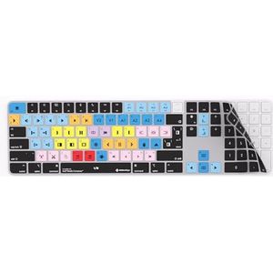 Sneltoets Toetsenbord Cover voor Avid Media Composer - Compatibel met Apple Magic Numeric Keyboard met TouchID - Editors Keys