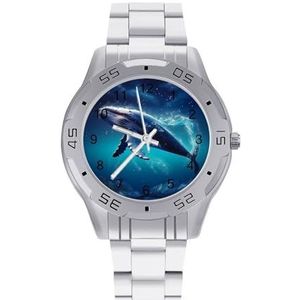 Humpback Whale Mannen Zakelijke Horloges Legering Analoge Quartz Horloge Mode Horloges