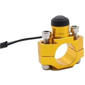Motorfiets Stuurschakelaar Universele Motorfiets CNC Aluminium Start/stop Aan/uit Schakelaar Accessoire(Gold)