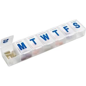 ACWOO Pillendoos klein, tablettenbox 7 dagen, medicijnbox 8 vakken, draagbare reis-pillen