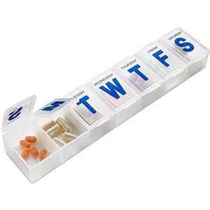MEDca Weekly Pill Organizer, 7-daagse Pill Planner Extra Large