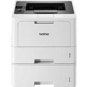 Brother HL-L5210DWT Laserprinter zwart-wit (A4, 48 pagina's/min, 1200x1.200 dpi, LAN, WLAN, duplex, 250 + 520 vellen papiercassettes) wit/grijs