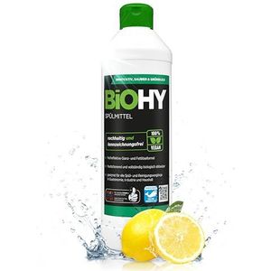 BiOHY Afwasmiddel (500ml Fles) | Vrij van schadelijke chemicaliën & biologisch afbreekbaar | Glans & vetoplossende formule | Geschikt voor industrie en huishouden (Spülmittel)