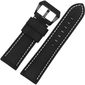 20/22/24/26mm Mannen Outdoor Sport Waterdichte Nylon Horlogeband Met High Duty Rvs Pin Sluiting, 26mm, Nylon