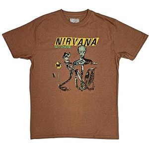 Nirvana T Shirt Incesticide Band Logo nieuw Officieel Unisex Bruin XL