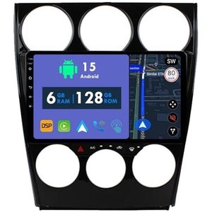 RoverOne Autoradio GPS voor Mazda 6 2002-2008 Carplay Android Auto Stereo Hoofdeenheid Bluetooth WiFi Radio Speler Sat Navigatie