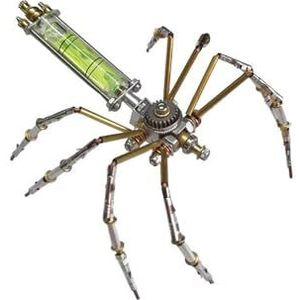Giftig insect DIY stoompunk 3D metalen puzzel Roestvrij stalen schroef Mechanische montage Spider Ant Model Verjaardagscadeau puzzel (Size : 2)