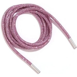 HEAGER Schoenveters, elastische veters, Strass Schoenveters Regenboog Diamant Schoenveters Sneakers Veters Schoenen Ronde Schoenveter DIY Strings, Roze PCs, 120