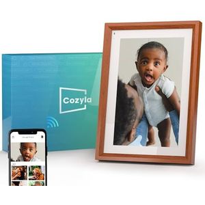 Cozyla Frame Digitale multi-platform fotolijst voor het verzenden van foto's en video's via e-mail, Google Photos Instagram Phone App Free Unlimited Storage Digital Photo WiFi Easy Setup 10,1 inch