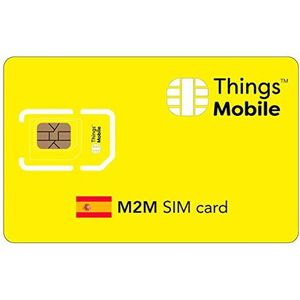 SIM Card M2M SPAGNA Things Mobile met Global Cover, GSM/2G/3G/4G LTE, zonder vaste kosten en concurrerende voordelen, incl. creditcard.