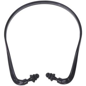 1 ST Slapen Werken Geluidsreductie Oordopjes Zachte Siliconen Hoofdgemonteerde Oordopjes Protector Anti-Noise Oorbeschermer (zwart)