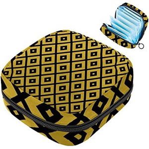 MUOOUM Opbergtas voor maandverband, gouden palmboom menstruatiecup zakje, draagbaar maandverband opbergzakken vrouwelijke menstruatie eerste menstruatie tas voor tienermeisjes vrouwen dames, Kleur 7,