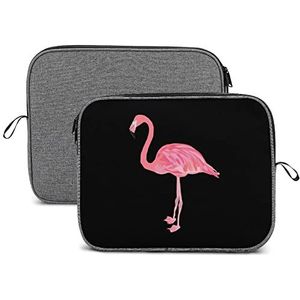 Roze Flamingo Vogel Laptop Sleeve Case Beschermende Notebook Draagtas Reizen Aktetas 13 inch