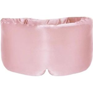 2 stuks moerbeizijde slaapmasker oog met verstelbare hoofdband ooglap blokkerende licht oogmasker voor reizen en dutje om te slapen (roze)