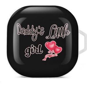 Daddys klein meisje oortelefoon hoesje compatibel met Galaxy Buds/Buds Pro schokbestendig hoofdtelefoon hoesje wit stijl
