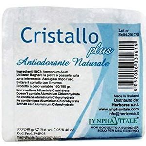 Kristal deodorant ruwe steen - 100% natuurlijke ""Puro Mineral"" - Aluin Deodorant voor dames en heren - Geurloze deodorant - 190/240 gr