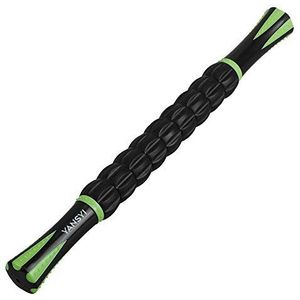 Yansyi Muscle Roller Stick voor atleten - Body Massage Roller Stick - Release Myofasciale triggerpoints verminderen spierpijn strakheid krampen en rugpijn voor fysiotherapie en herstel (zwart)