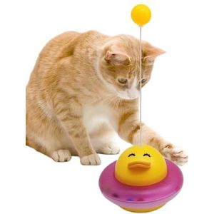 Interactief speelgoed voor katten,Interactief kattenspeelgoed - Zelfhoudend stimulerend oefenspel,Grappige bal op wand puzzel tuimelen teaser stimulerende oefening binnen- en buitenspeelgoed voor thui