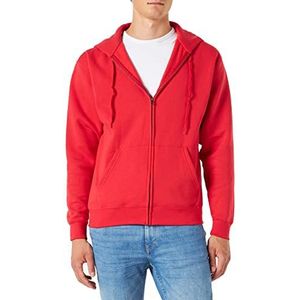 Fruit of the Loom Premium sweatjack met ritssluiting voor heren, Rood, L
