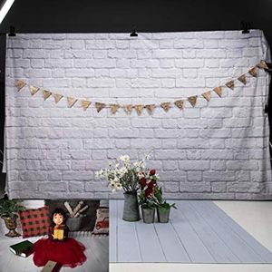 Kate 1.5x1.2m Fotografie Rubber Mat Wit Houten Muur Rubber Vloermat voor Baby Professionele Studio Photo Shooting