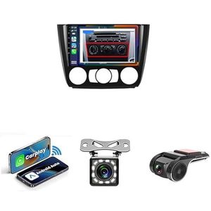 Dubbel Din Auto Stereo Compatibel Met Apple Carplay Android Auto Voor BMW 1 Series E81 E82 E87 E88 2004-2012 Plug En Play AM/FM Autoradio Back-up Camera, Stuurbediening, Spiegel Link(NF-2 WIFI 2G+32G