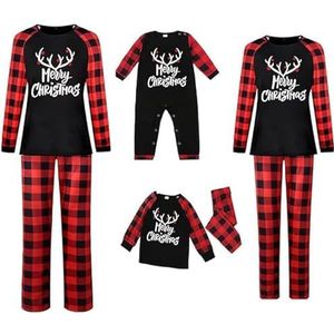 Oriental eLife Kerst Pyjama Set, Kerst Familie Pyjama Set, Familie Lounge Pyjama Tweedelige Set, Kerst Pyjama Dames, Mannen, Koppels, Kinderen, Baby Set, Ti-004 Zwart, M