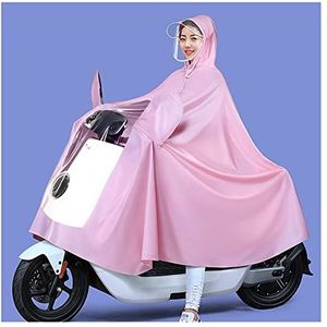 Ebike regencape, Winddichte unisex regencape, for fiets, ebike, motorfiets, scootmobiel regenponchohoes (Color : Pink, Size : 4XL)