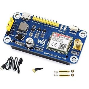 NB-IoT HAT for Raspberry Pi, Based on SIM7020E, B1/B3/B5/B8/B20/B28 Bands Controlled via Serial AT Commands Support LWM2M/COAP/MQTT/TCP/UDP/HTTP/HTTPS, 3.3V/5V