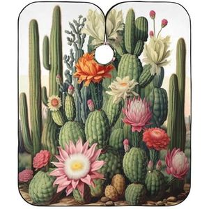 Salon Cape Cactus Bloem Kapper Cape Verstelbare Kappers Jurk Professionele Haar Snijden Cape Voor Kapper Accessoires Thuis Herbruikbare 140x168cm
