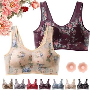 Sportbeha's met gekruiste rug for oudere vrouwen - Draadloze ondersteuning, comfort, anti-verzakking(2pcs-e,6XL)