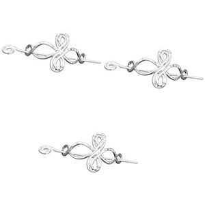 Haarspeldjes 2 stks Party Zilver Vrouwen Vrouw Creatief Haar Haarspeld Bruiloft Clips Schuifaccessoires Broodje Bobby Patroon Haarspeldjes Legering Vlechten voor Meisjes Clip Decration Gegraveerde Stick Prom (Kleur: Silverx